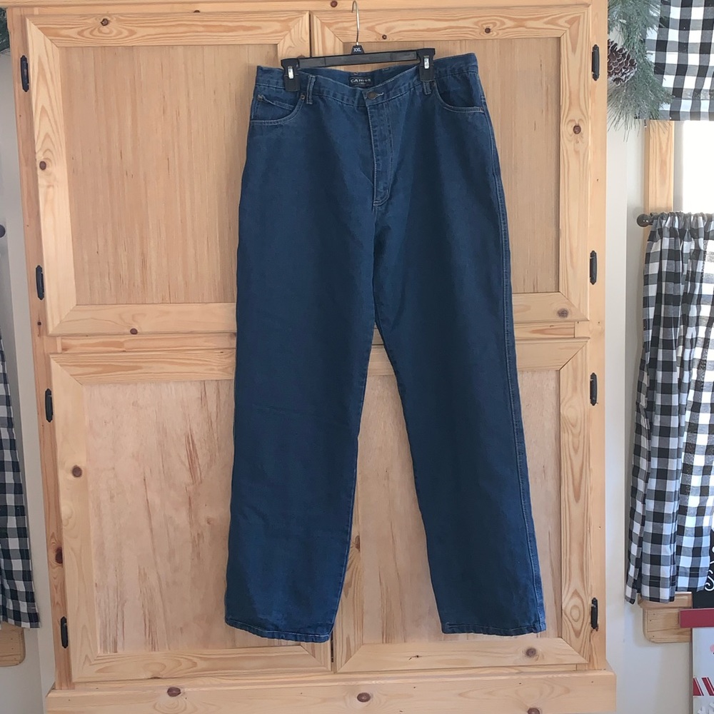 Canyon Creek blue fleece lined denim jean size 38 x 34